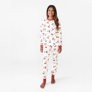 Pottery Barn Smiley Santa Adult Pajamas